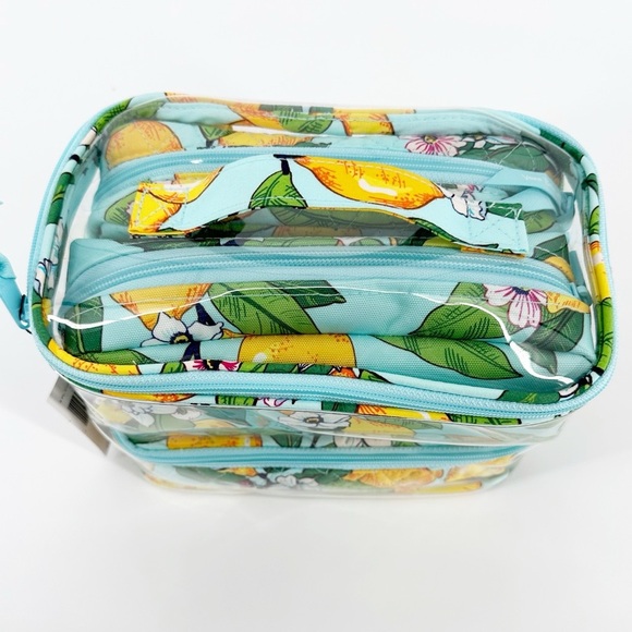 NWT Vera Bradley Lemon Grove 4-piece Cosmetics Organizer Set - Picture 6 of 6